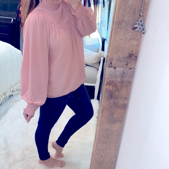 Pink boho peasant top size medium/large - Picture 3 of 4